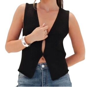 RUMORED Prince Street Top in Black XL-Vest Style